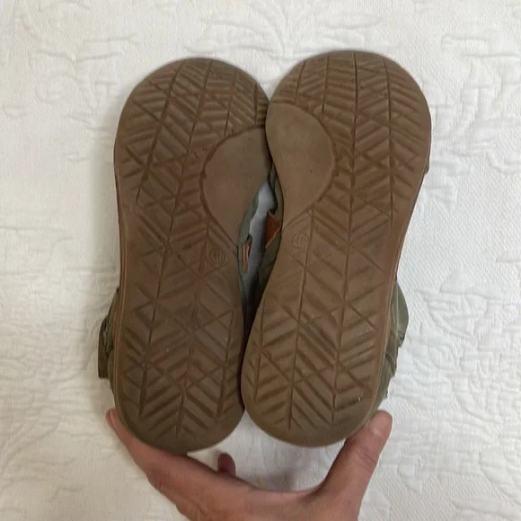 Miz Mooz Finney Gladiator Sandals Flats Shoes Green Suede Leather 40 US 9.5 - Picture 8 of 9